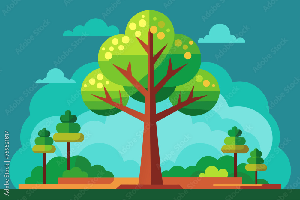 Obraz premium 2d design background is tree