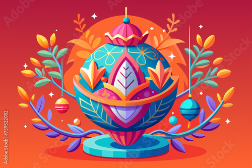 3d ornament background is tree