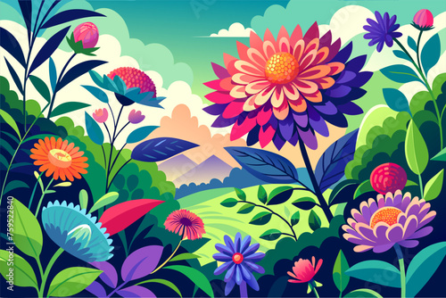 aster flower garden background is