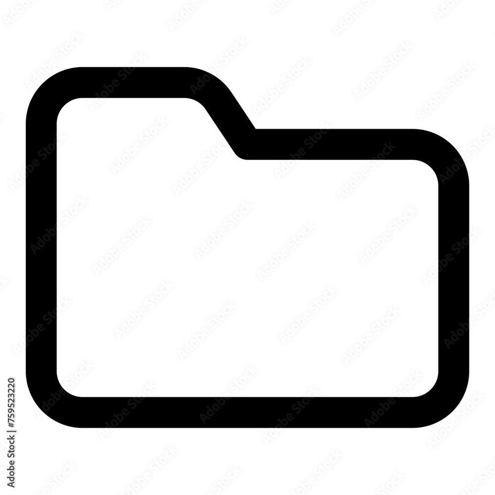Folder icon in outline style. Simple directory vector illustration — pixel-perfect icon. Folder icon in outline style. Simple directory vector illustration — pixel-perfect icon.