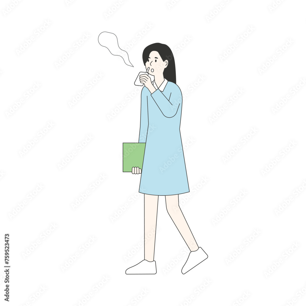 Collection of people characters who smoke. flat design style minimal vector illustration. Collection of people characters who smoke. flat design style minimal vector illustration.