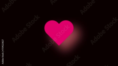 Red Heart 3D beat or pulsating animation Emoji. HD Smiley Emotion Icon Animation, heart shapes against 4K Romantic, lovely, romance, romantic, wedding, love transparent on black background 4K