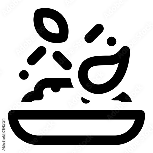 Food seasoning icon in outline style. Simple cooking vector illustration — pixel-perfect icon.