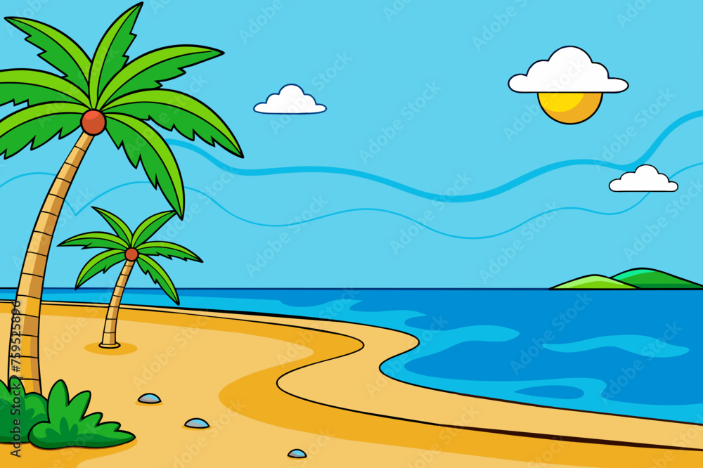 Obraz premium beach background is tree