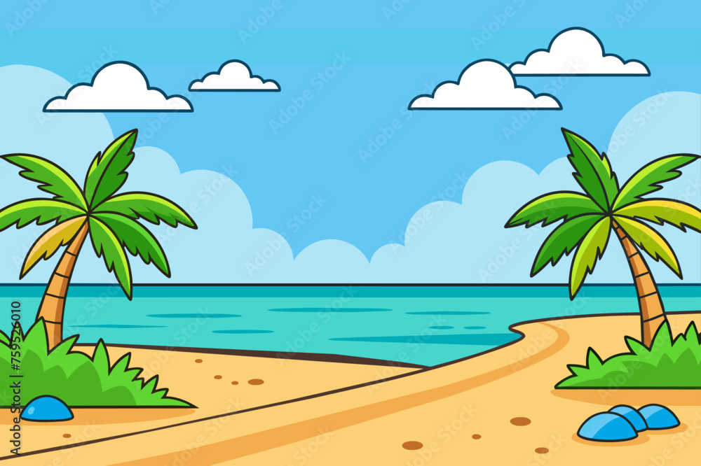 Fototapeta premium beaches background is tree