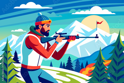 biathlon sport background