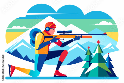 biathlon sport background