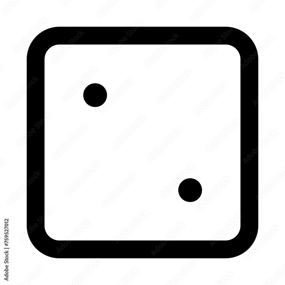 Dice two icon in outline style. Simple dice vector illustration — pixel-perfect icon. Dice two icon in outline style. Simple dice vector illustration — pixel-perfect icon.