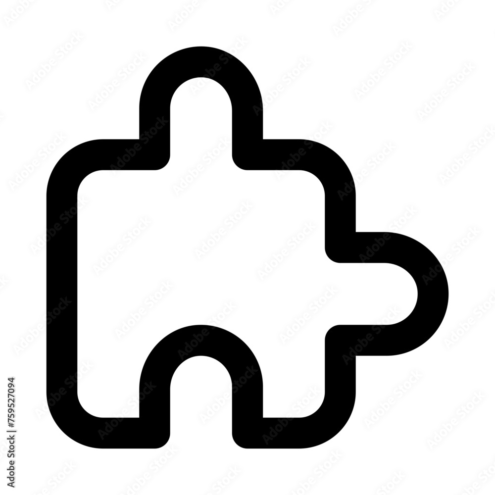 Puzzle piece icon in outline style. Simple extension symbol vector illustration — pixel-perfect icon. Puzzle piece icon in outline style. Simple extension symbol vector illustration — pixel-perfect icon.