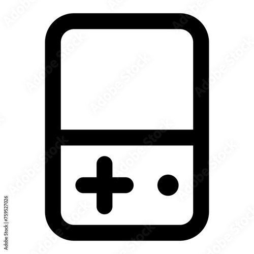 Gameboy icon in outline style. Simple game console vector illustration — pixel-perfect icon.