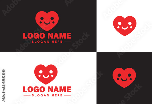 Heart logo valentines day vector art icon graphics for health icon heart logo template