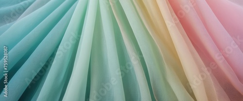 Waves of folds of fine fabric in pastel colors