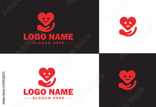Heart logo valentines day vector art icon graphics for health icon heart logo template