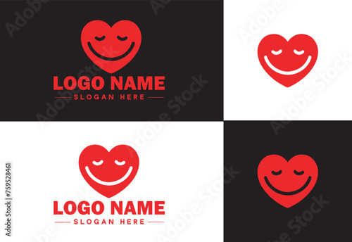 Heart logo valentines day vector art icon graphics for health icon heart logo template