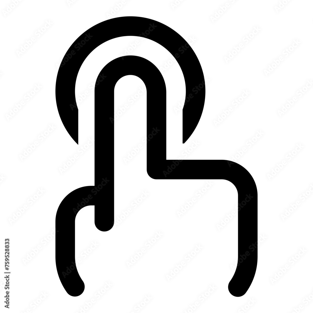 Finger tap icon in outline style. Simple gesture vector illustration — pixel-perfect icon. Finger tap icon in outline style. Simple gesture vector illustration — pixel-perfect icon.
