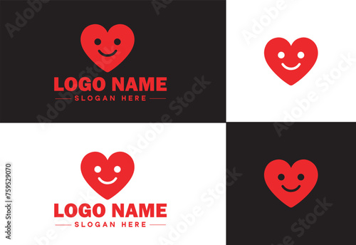 Heart logo valentines day vector art icon graphics for health icon heart logo template