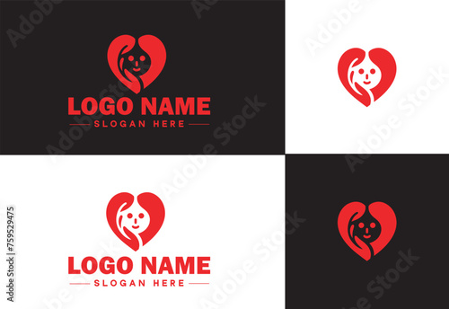 Heart logo valentines day vector art icon graphics for health icon heart logo template