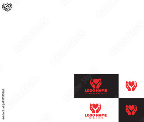 Heart logo valentines day vector art icon graphics for health icon heart logo template