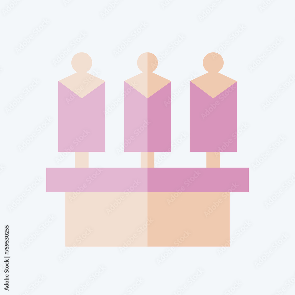 Fototapeta premium Icon Wardrobe. related to Theatre Gradient symbol. flat style. simple design editable. simple illustration