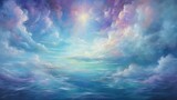 heavenly blue and purple cloudscape