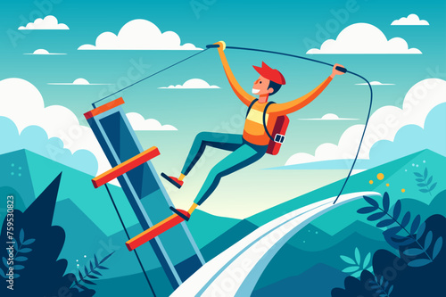 bungee jumping sport background is