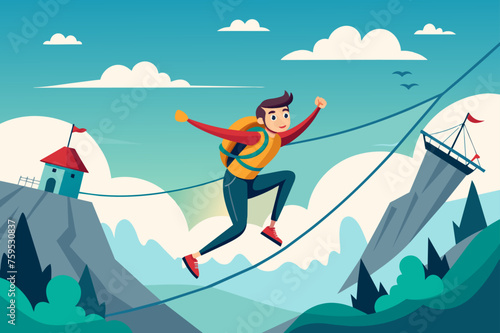 bungee jumping sport background is