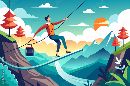 bungee jumping sport background is