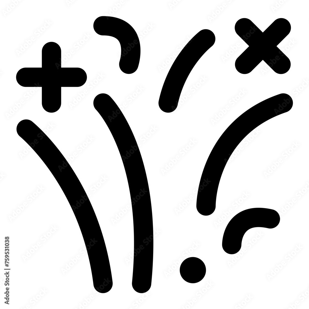 Firework icon in outline. Simple explosion vector illustration — pixel-perfect icon.