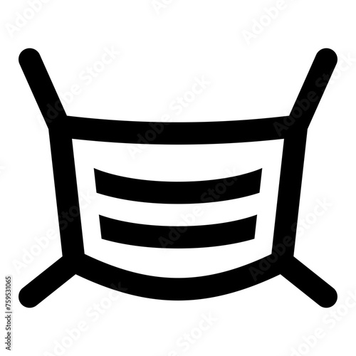 Mask icon in outline. Simple covid vector illustration — pixel-perfect icon.