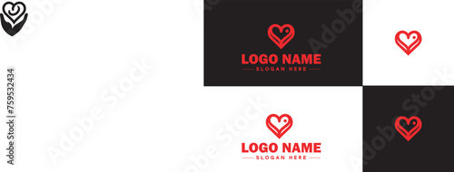 Heart logo valentines day vector art icon graphics for health icon heart logo template