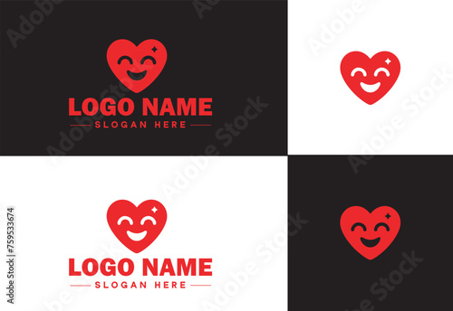 Heart logo valentines day vector art icon graphics for health icon heart logo template