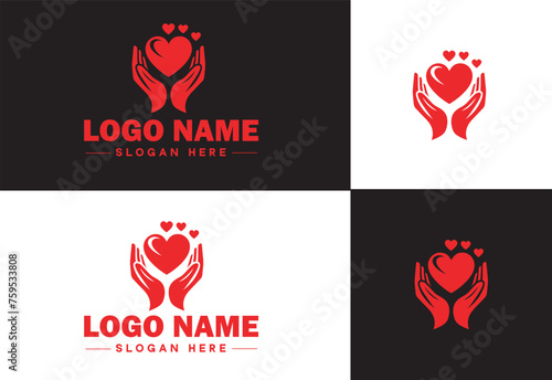 Heart logo valentines day vector art icon graphics for health icon heart logo template