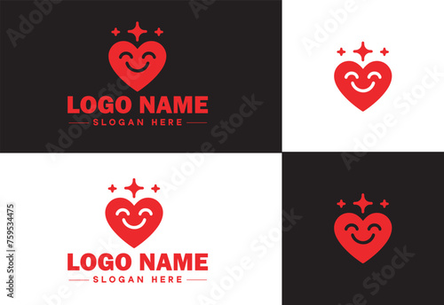 Heart logo valentines day vector art icon graphics for health icon heart logo template