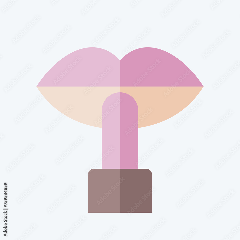 Icon Lipstick. related to Cosmetic symbol. flat style. simple design editable. simple illustration Icon Lipstick. related to Cosmetic symbol. flat style. simple design editable. simple illustration