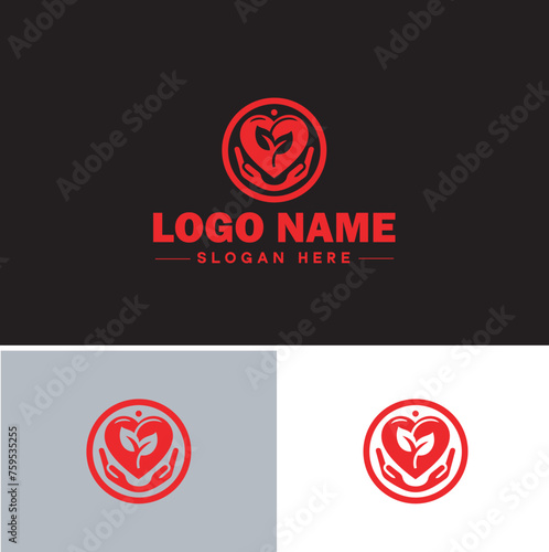 Heart logo valentines day vector art icon graphics for health icon heart logo template