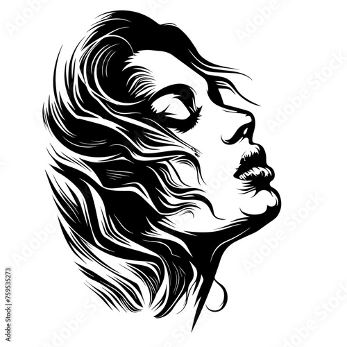 Profil visage de femme