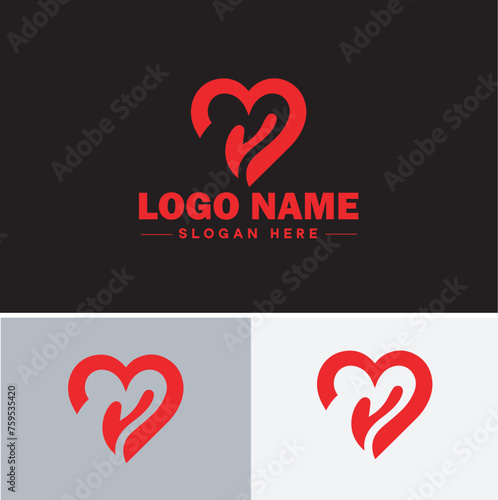 Heart logo valentines day vector art icon graphics for health icon heart logo template
