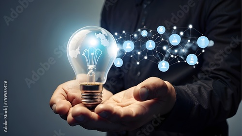 Hand carried light bulb, cloud computing for worldwide internet access. Applications for business worldwide internet connections, digital marketing, finance and banking, digital link technologies, and photo