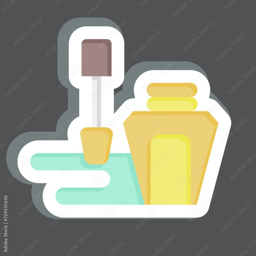 Sticker Foundation. related to Cosmetic symbol. simple design editable. simple illustration Sticker Foundation. related to Cosmetic symbol. simple design editable. simple illustration