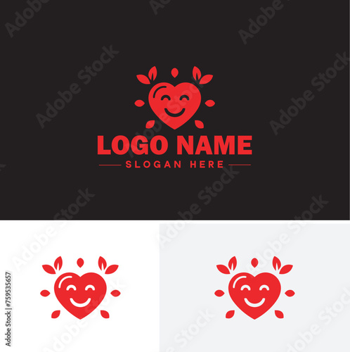 Heart logo valentines day vector art icon graphics for health icon heart logo template