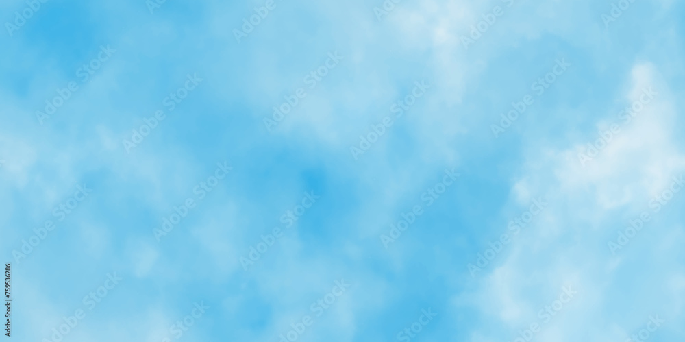 sky shades ocean blue color watercolor background, paint aquarelle paper textured element with clouds, Abstract Blue watercolor painting textured design, stained and fresh Blue cloudy sky.