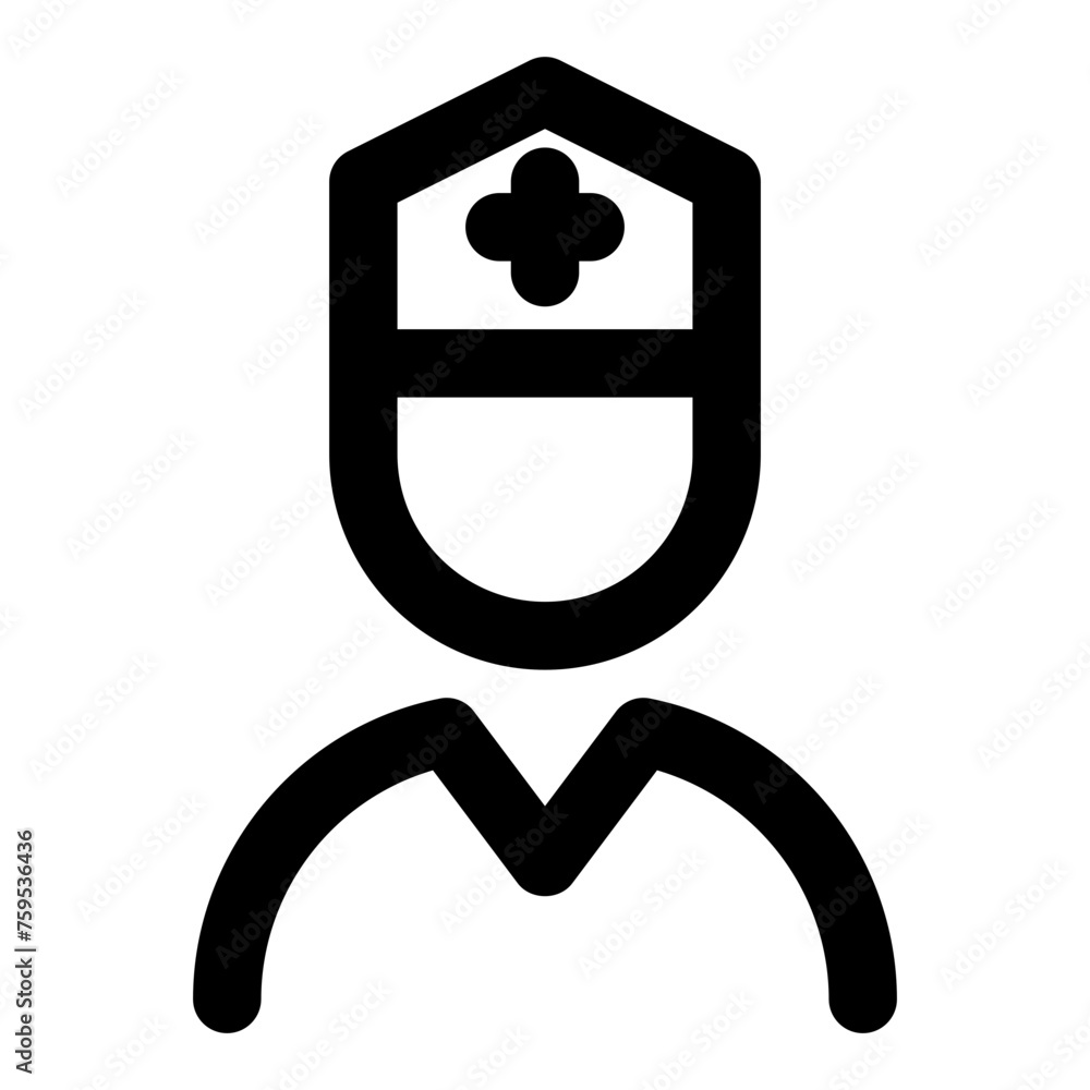 Nurse icon in outline style. Simple doctor vector illustration — pixel-perfect icon. Nurse icon in outline style. Simple doctor vector illustration — pixel-perfect icon.