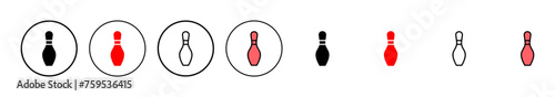 Bowling icon vector illustration. bowling ball and pin sign and symbol.