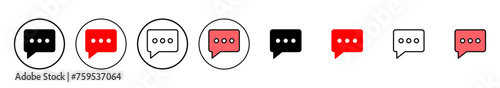 Chat icon vector illustration. speech bubble sign and symbol. comment icon. message
