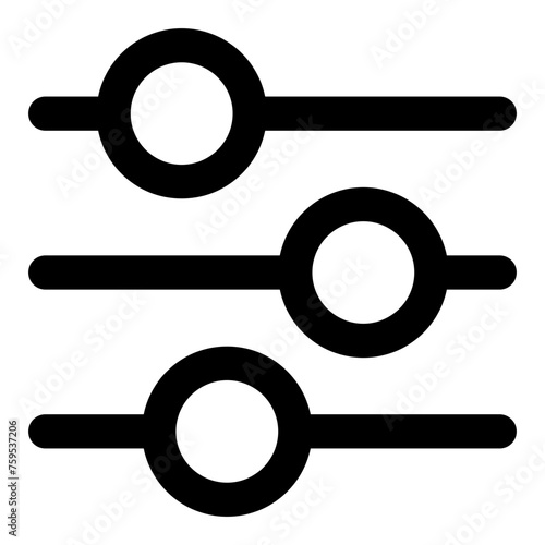 Slider line icon vector