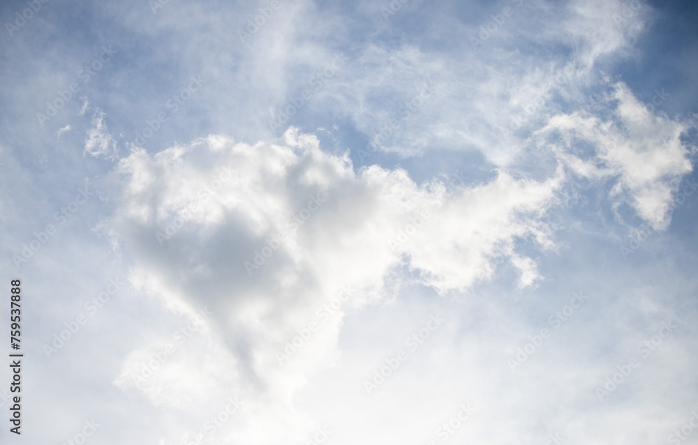 White clouds against a blue sky White clouds against a blue sky