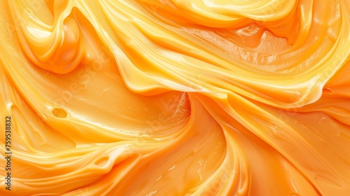 orange cream texture for applying the face skin and body on background photo