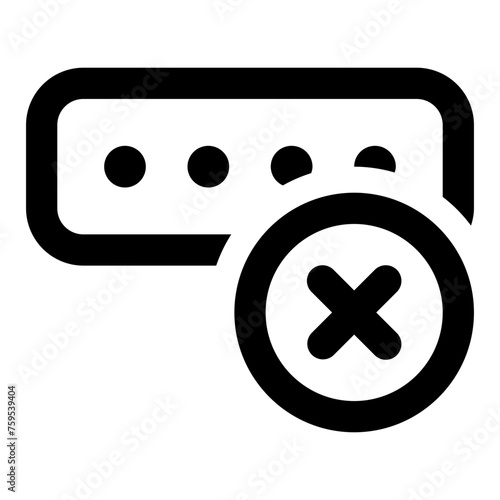 Icon of password input wrong