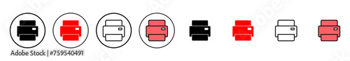 Print icon vector illustration. printer sign and symbol