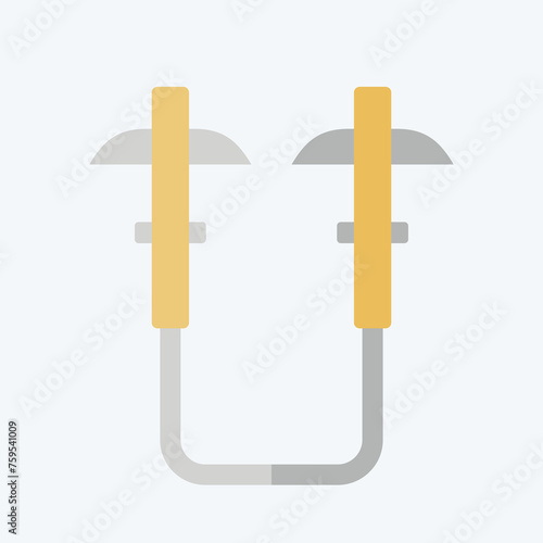 Icon Kama. related to Ninja symbol. flat style. simple design editable. simple illustration photo